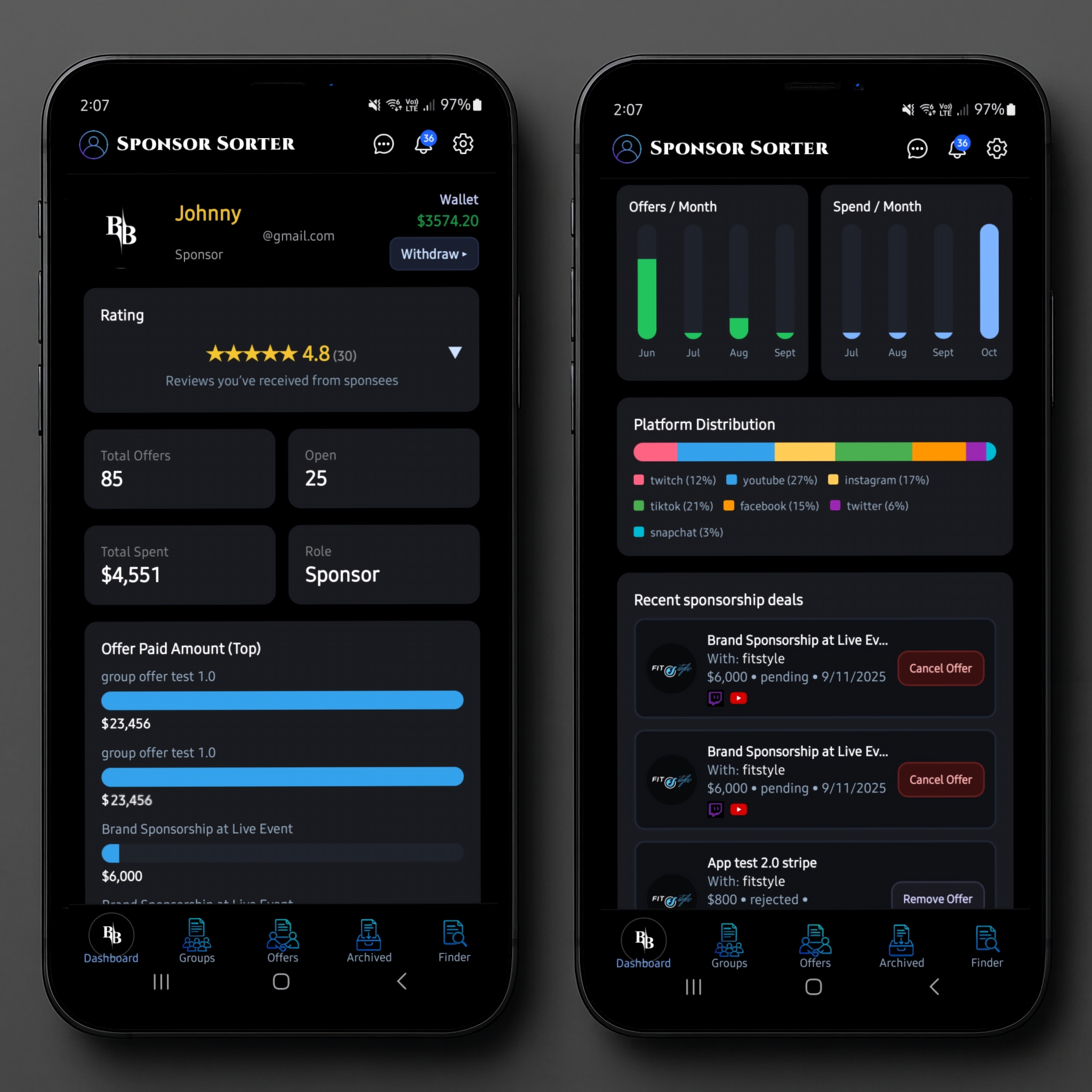Sponsor Sorter Phone App