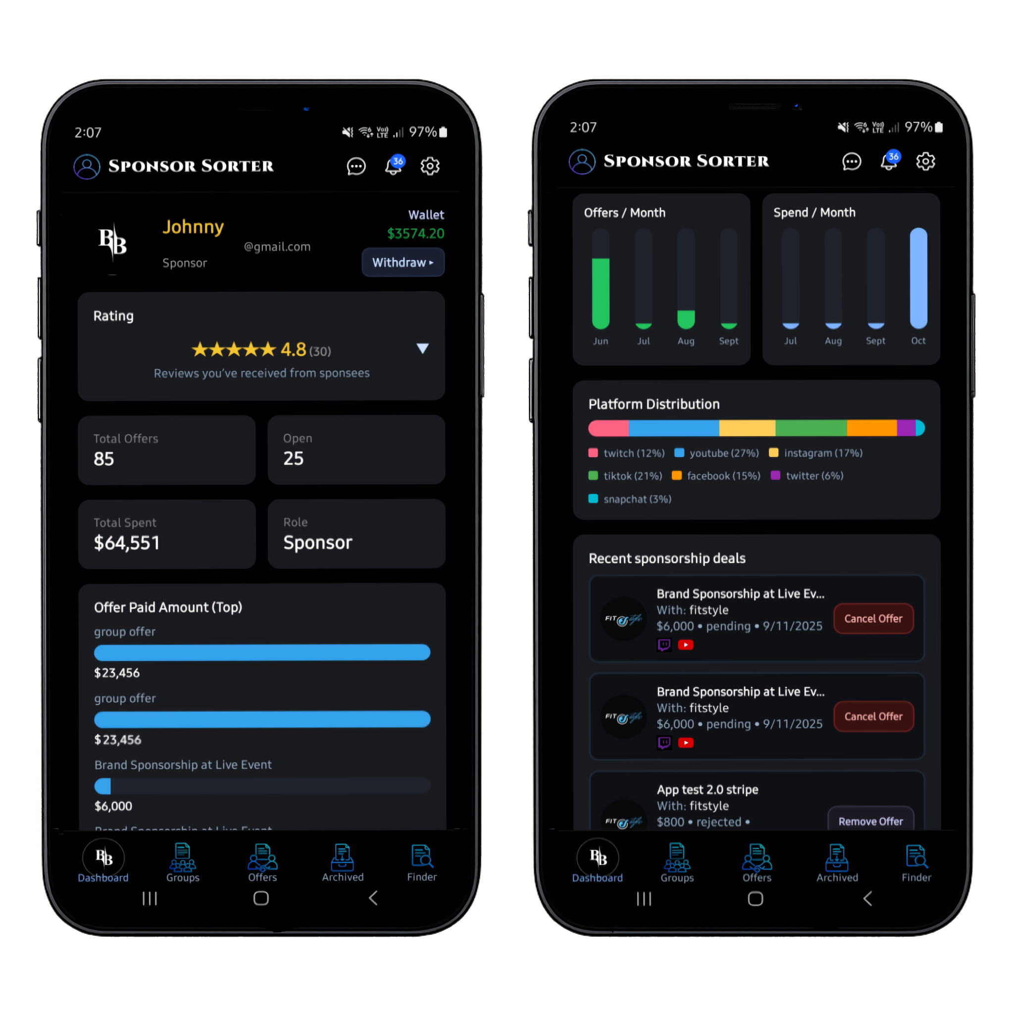Sponsor Sorter Phone App